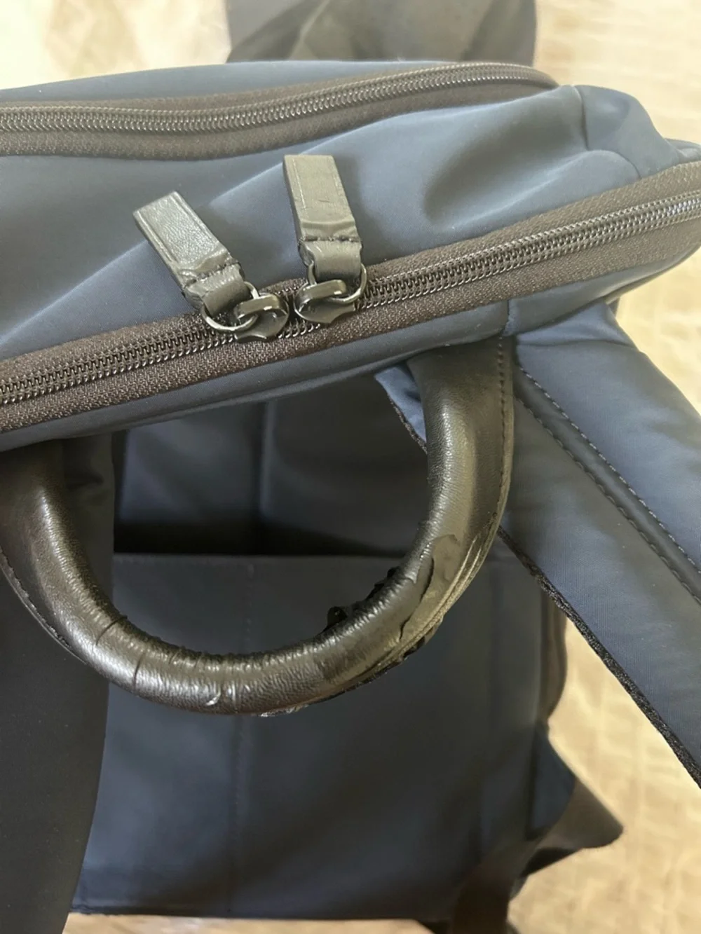 Tumi Navy Blue Men's Backpack with Front Zip Pocket